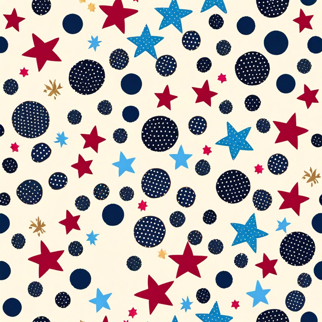 polka dots and stars