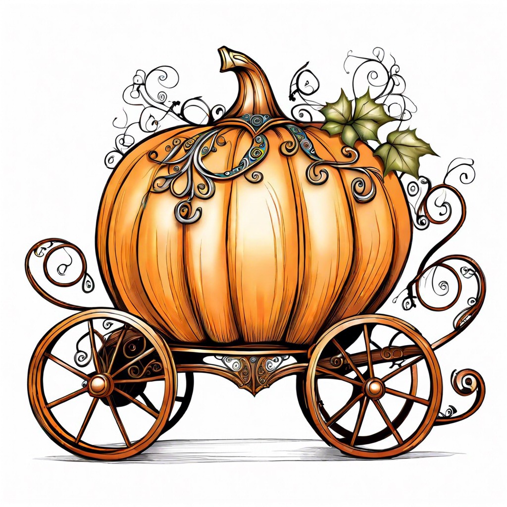 pumpkin turned into a fairy tale carriage