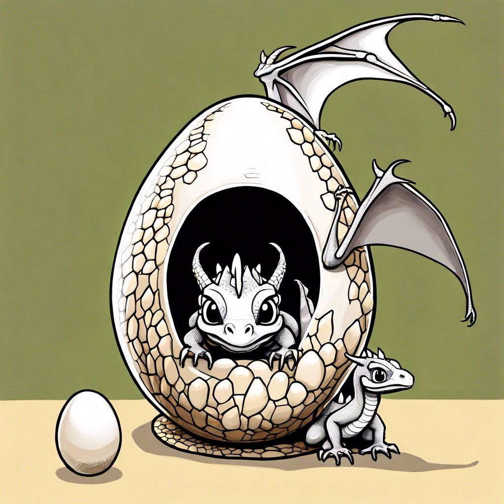 puppet featuring dragon hatchlings in an egg shaped case