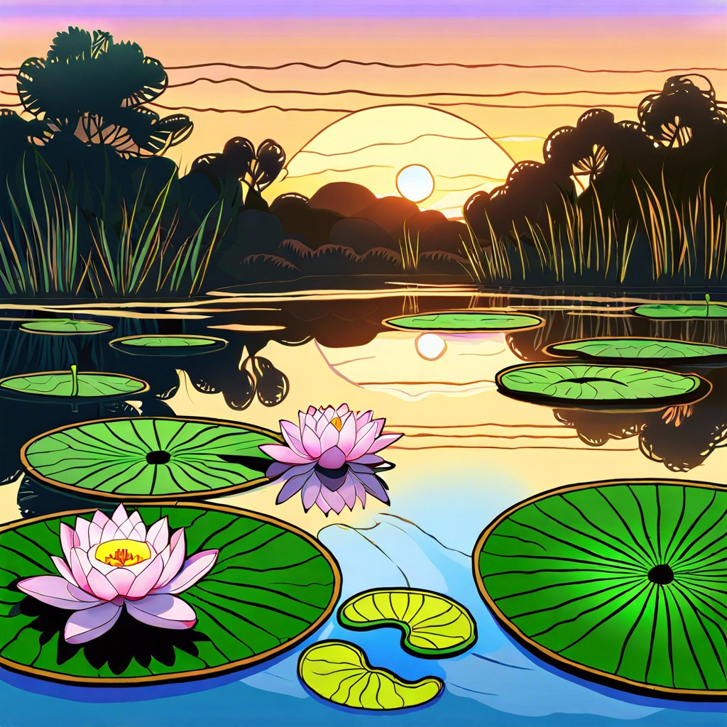 serene lotus pond