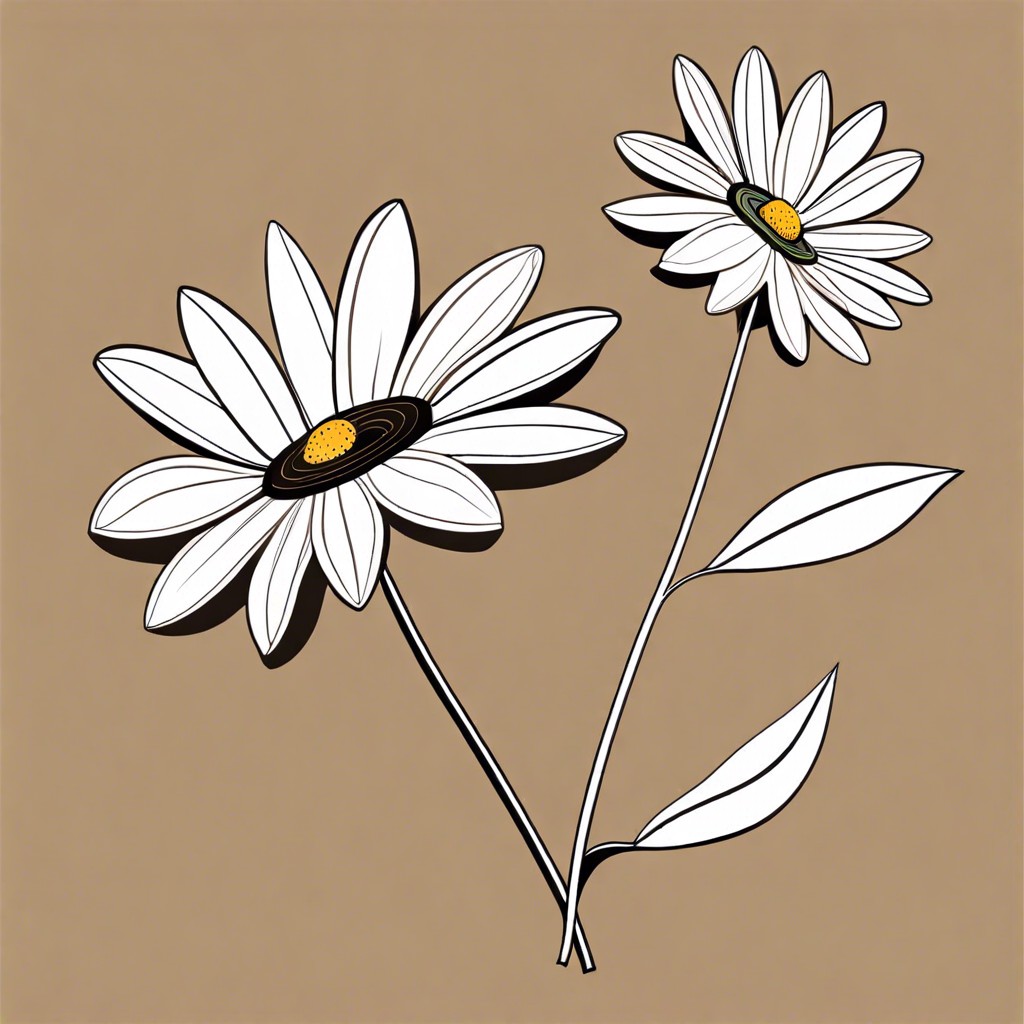 simple flower with petals and a stem
