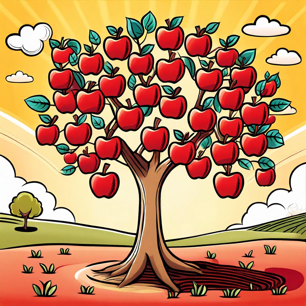 simple tree with apples