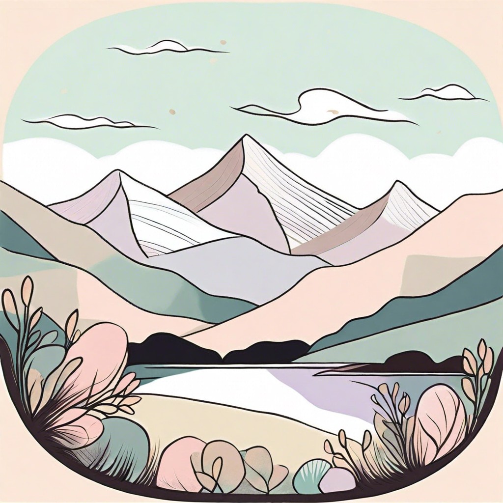 simplistic mountain landscape