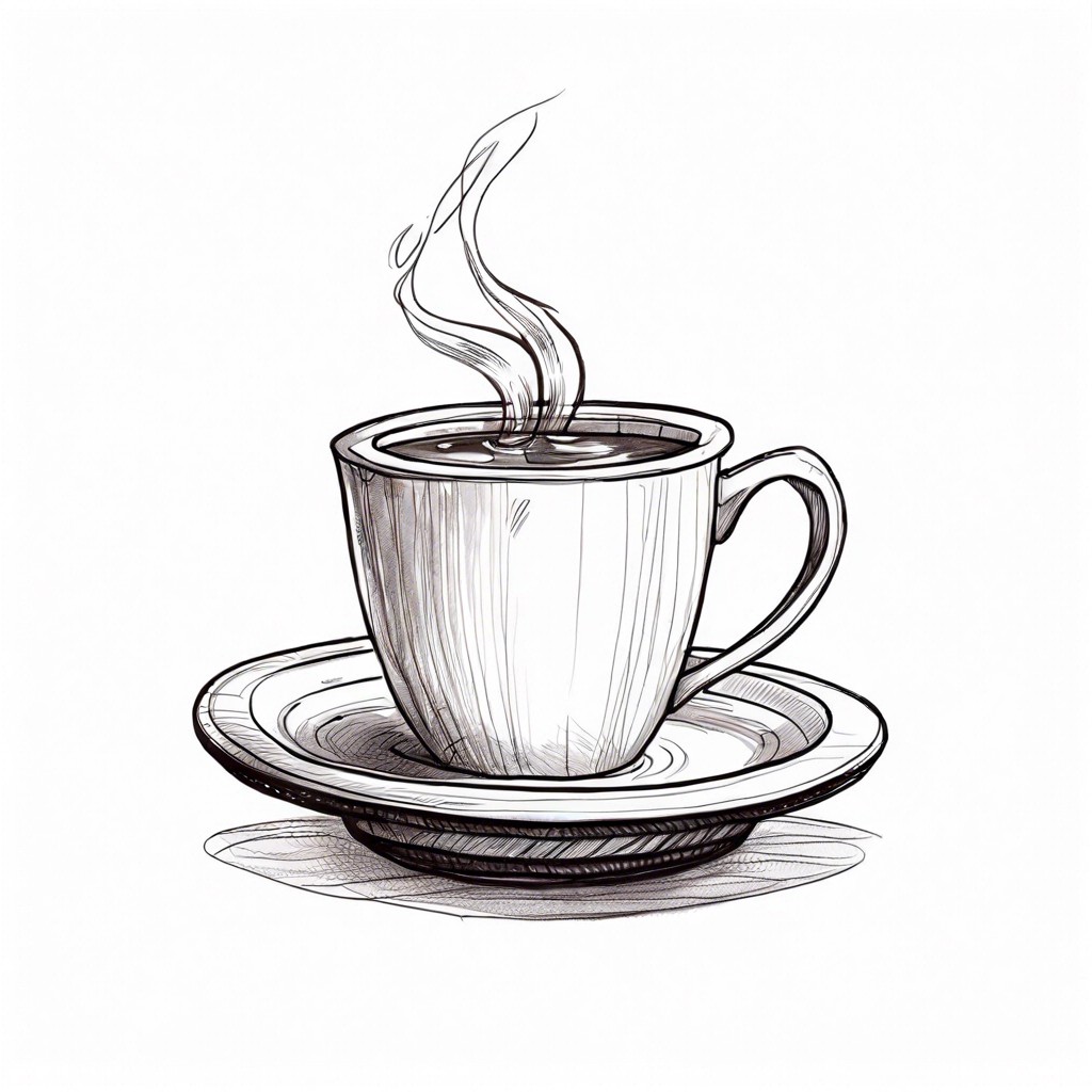 steaming mug of coffee or tea