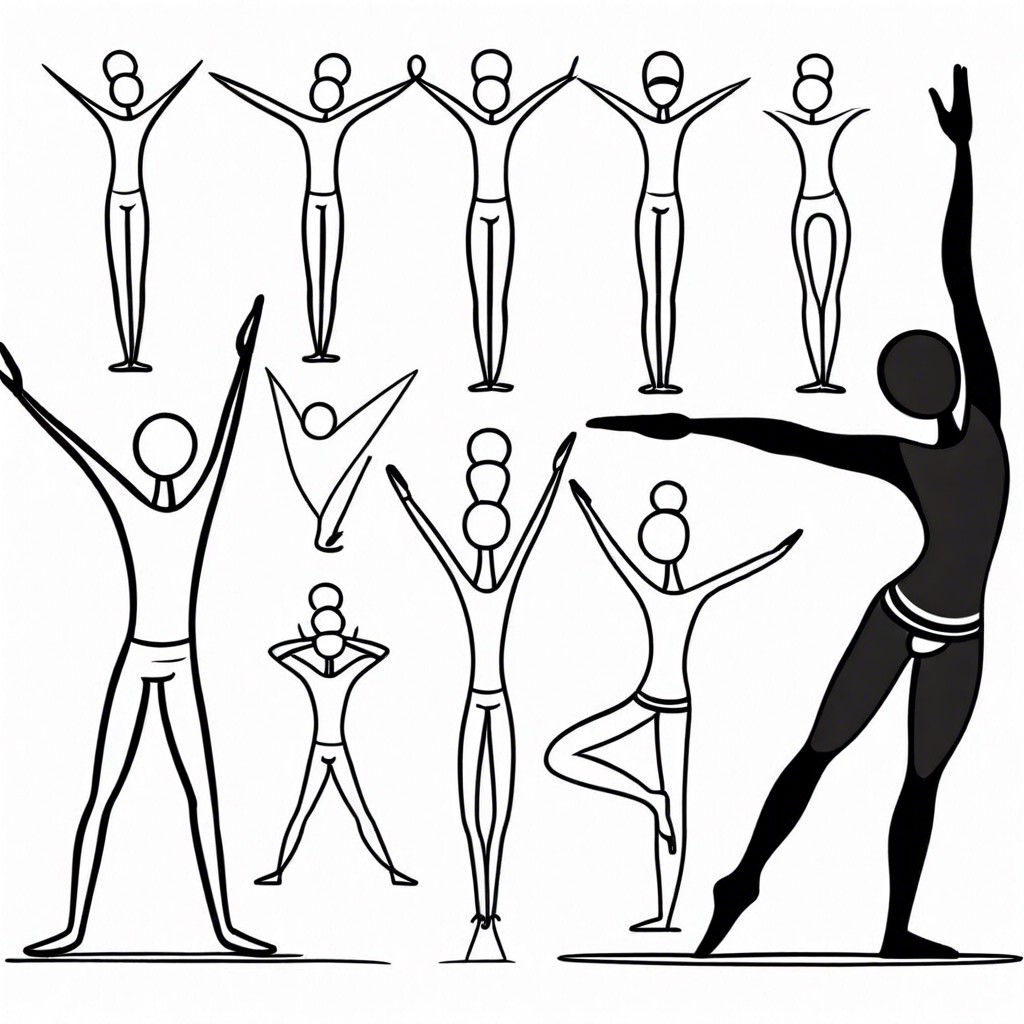 stick figure in various poses