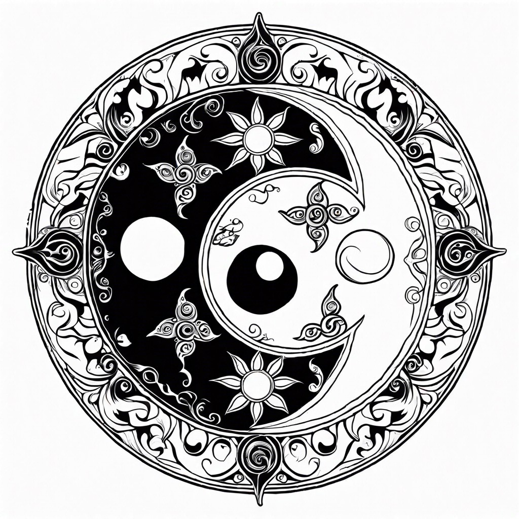 sun and moon yin yang