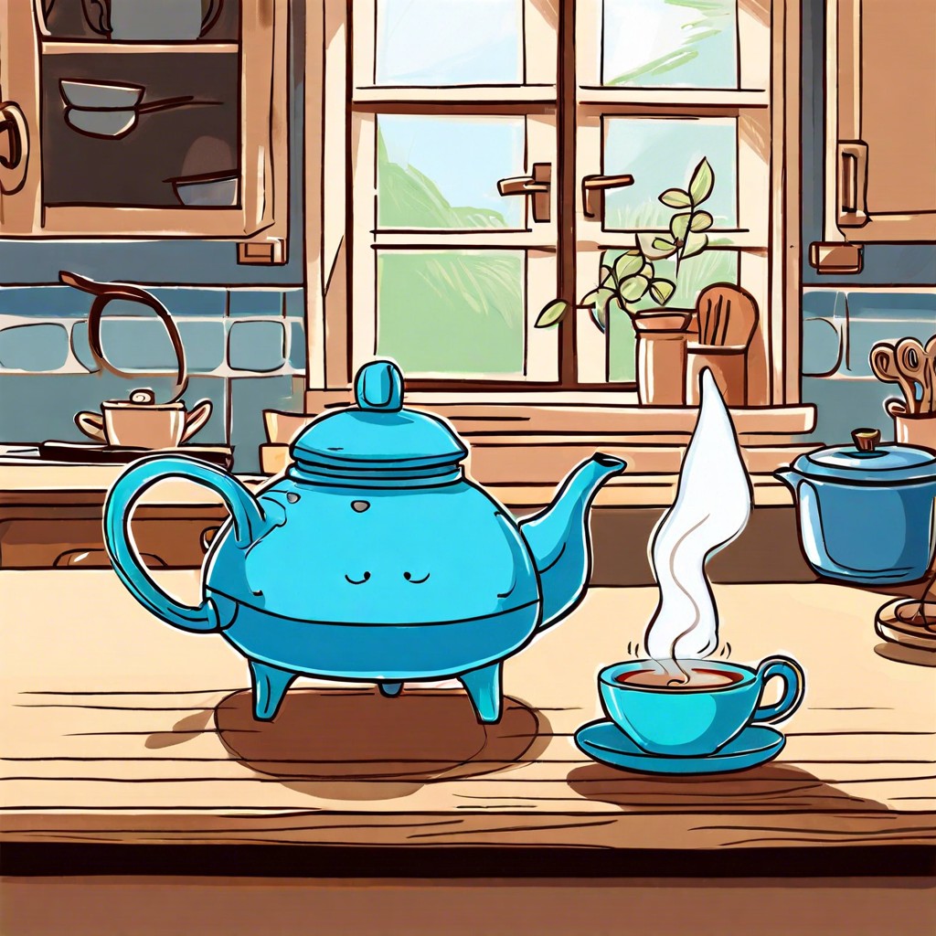 teapot steaming