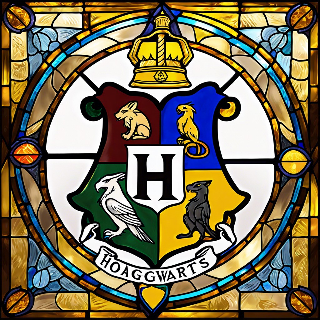 the four hogwarts house crests