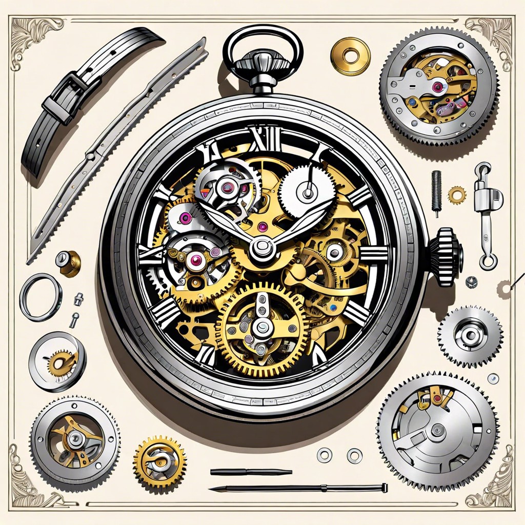 the intricate mechanics inside a watch