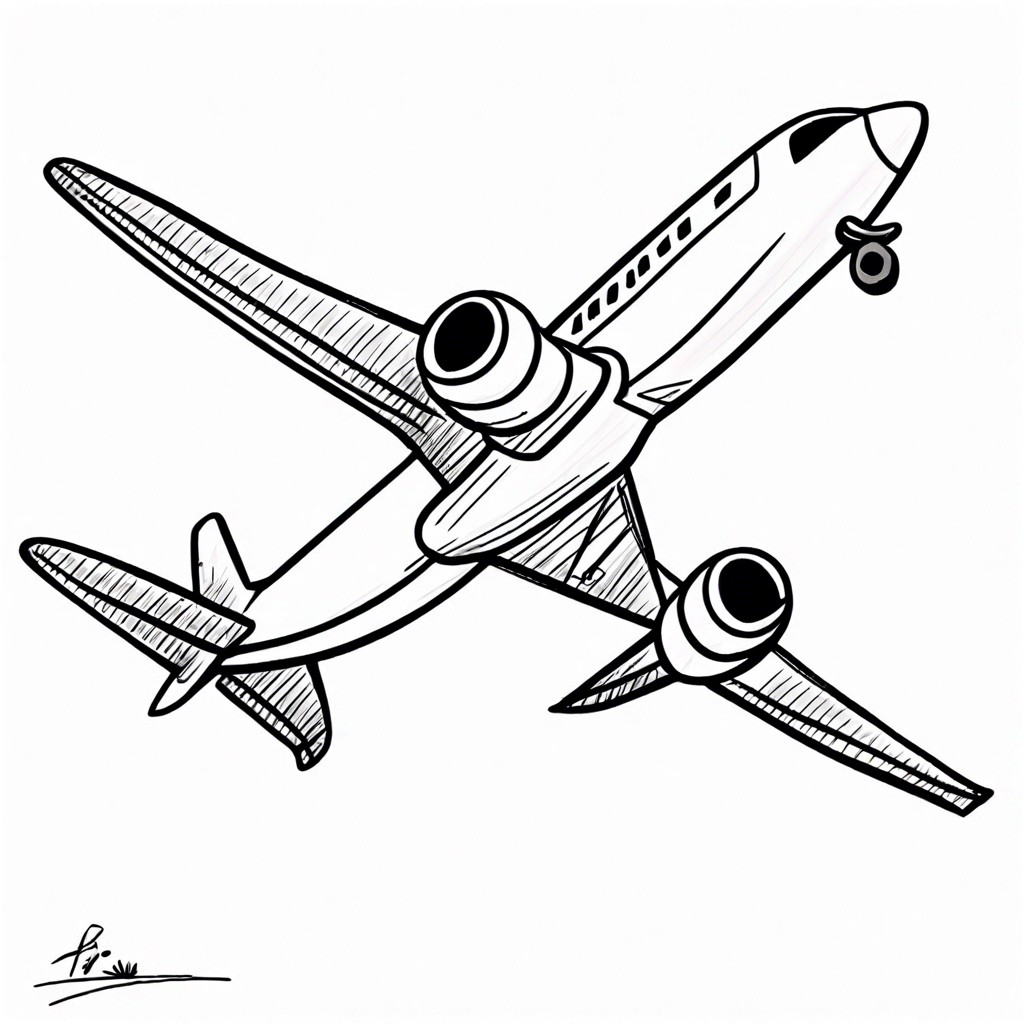 traditional stick figure airplane