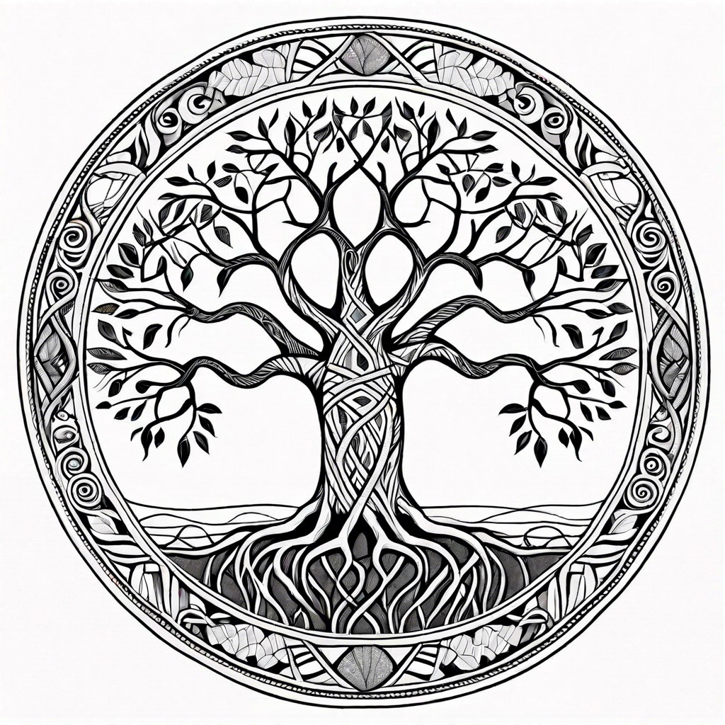 tree of life with roots and branches