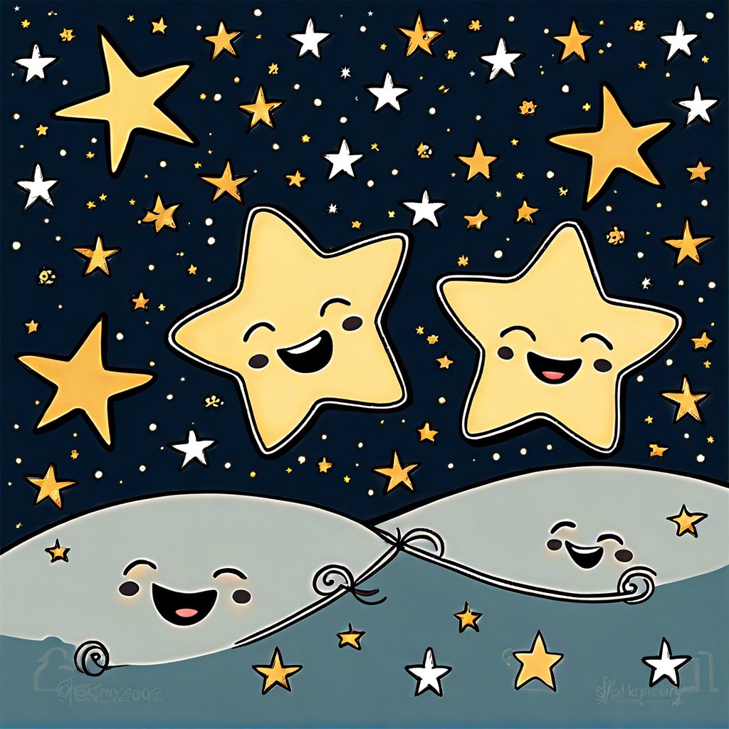 two stars winking at each other in the night sky