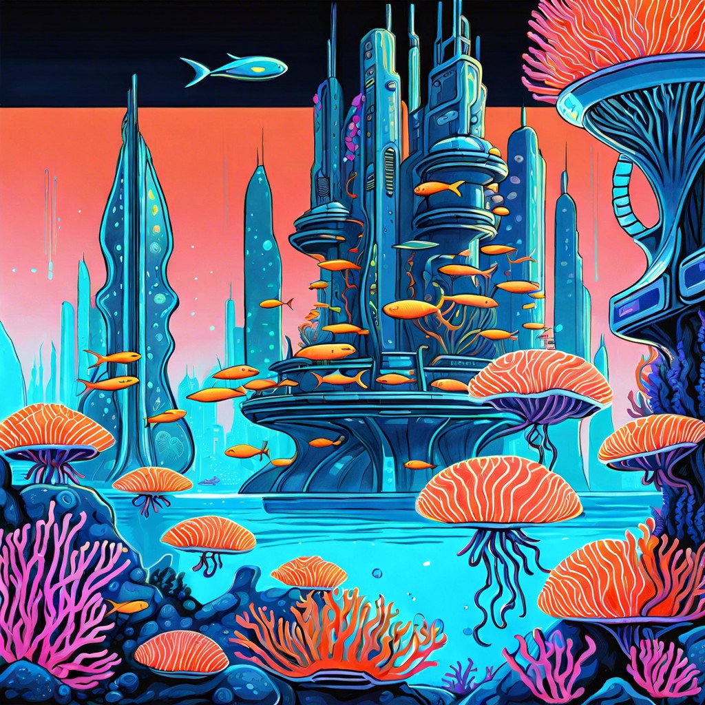 underwater cityscape