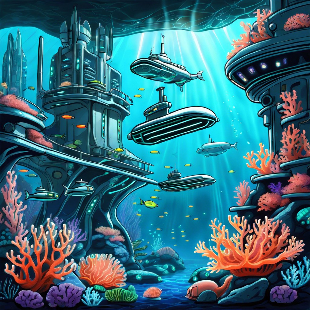 underwater cityscape