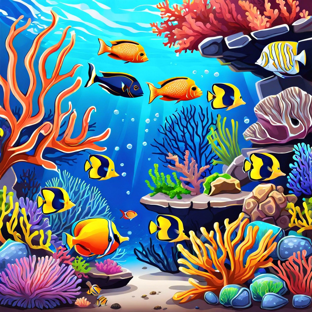 underwater worlds with vibrant coral and fish