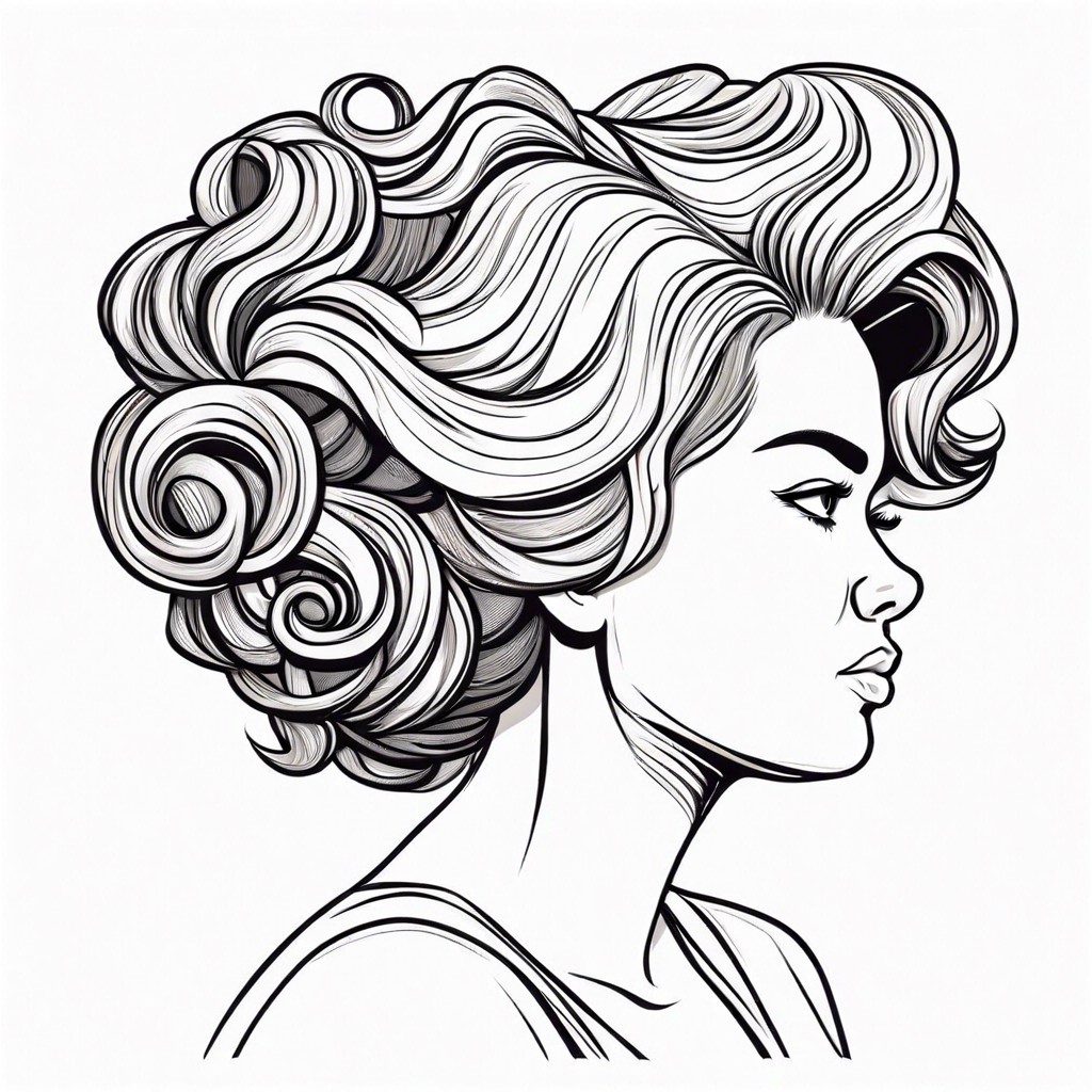 use thick bold lines for a chunky stylized mane