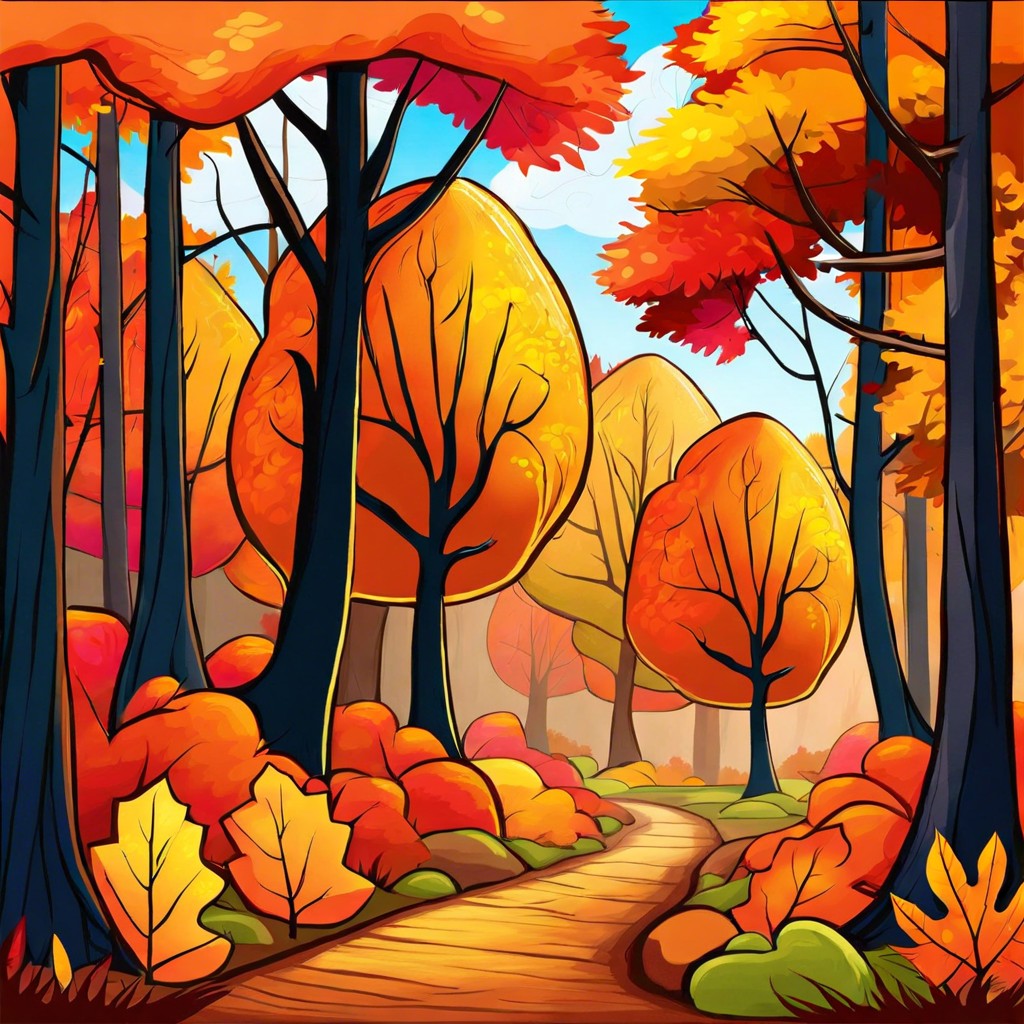 vibrant autumn forest