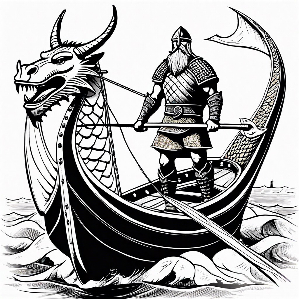 viking on a longship voyage