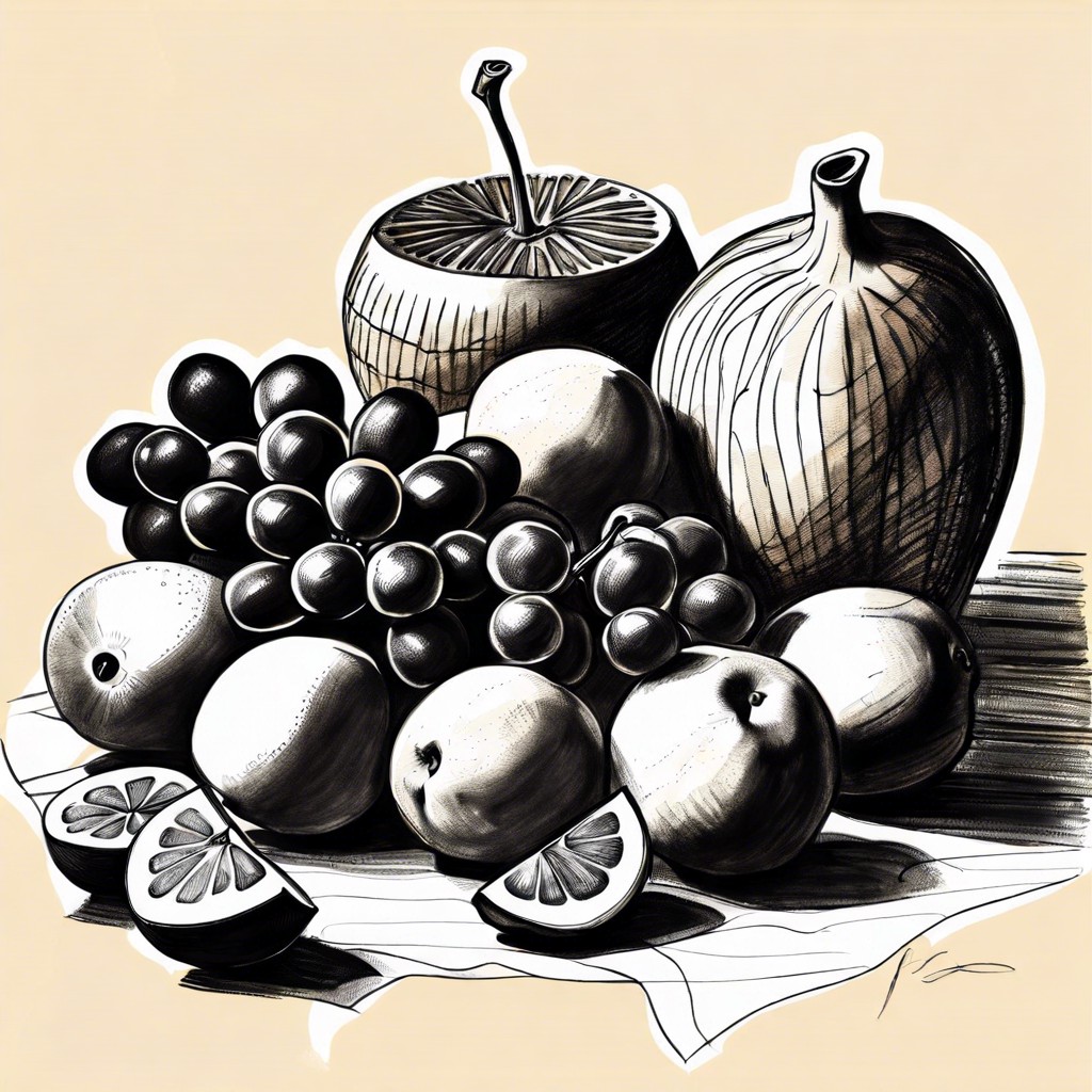 vintage still life with fruit