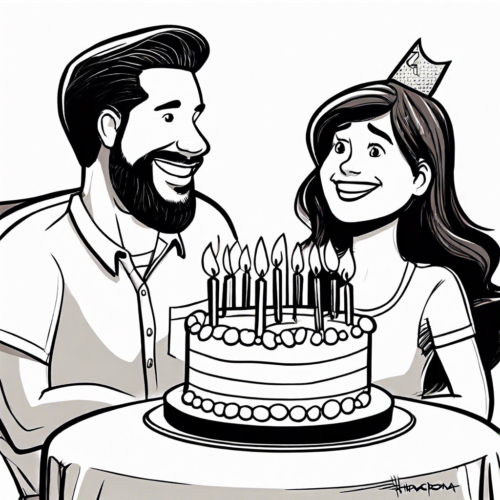 a comic strip telling the story of the birthday persons past year