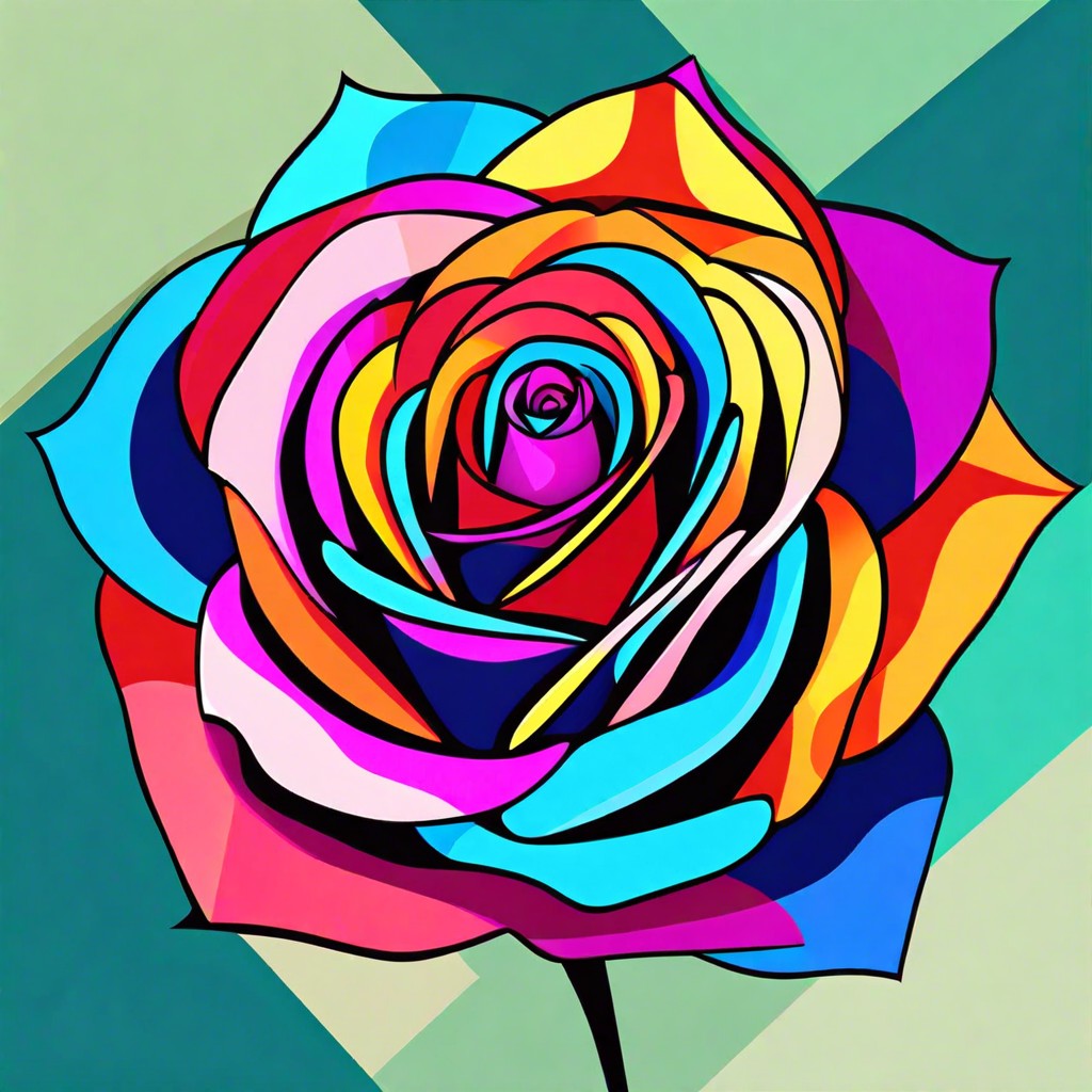 abstract geometric rose