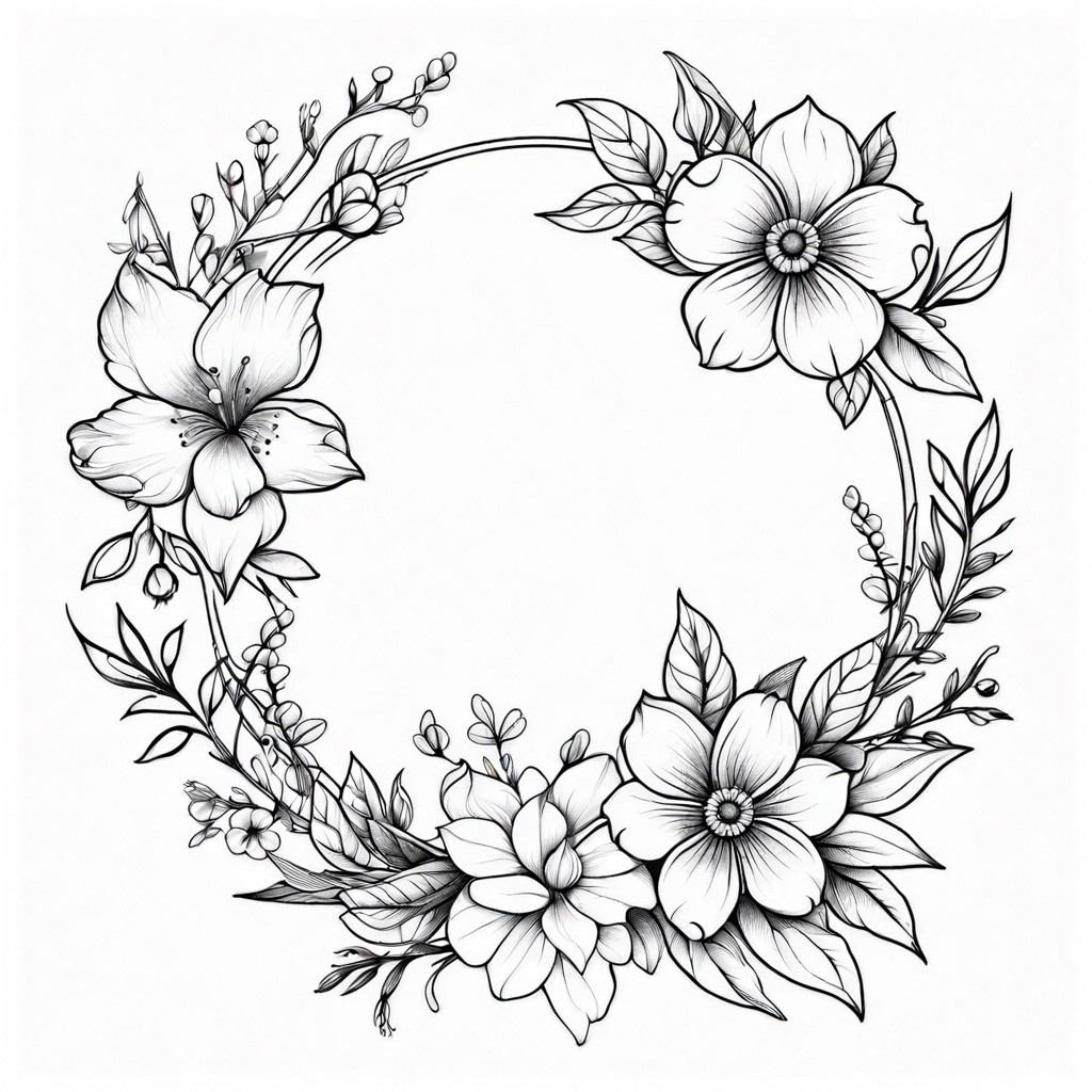 delicate floral wreath