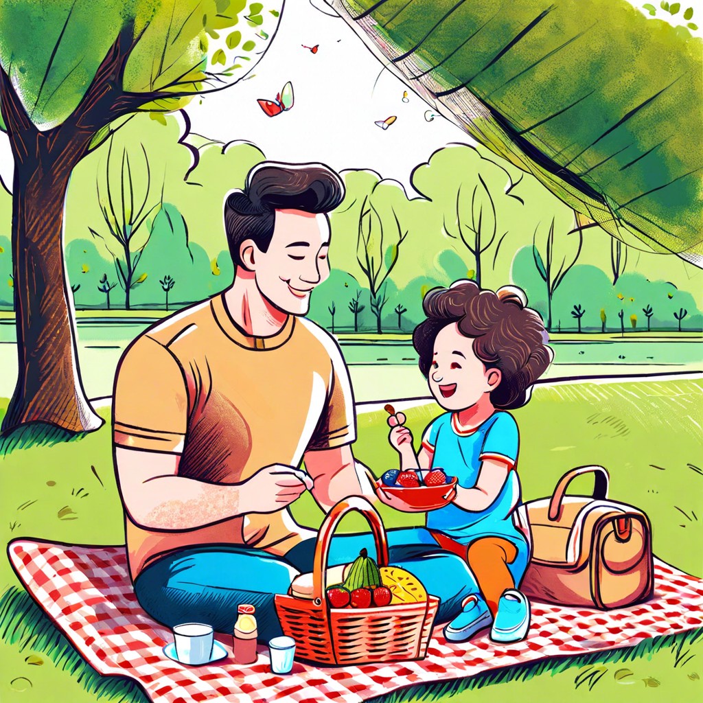fathers day picnic scene