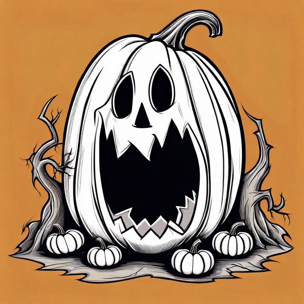 ghost popping out of a jack o lantern