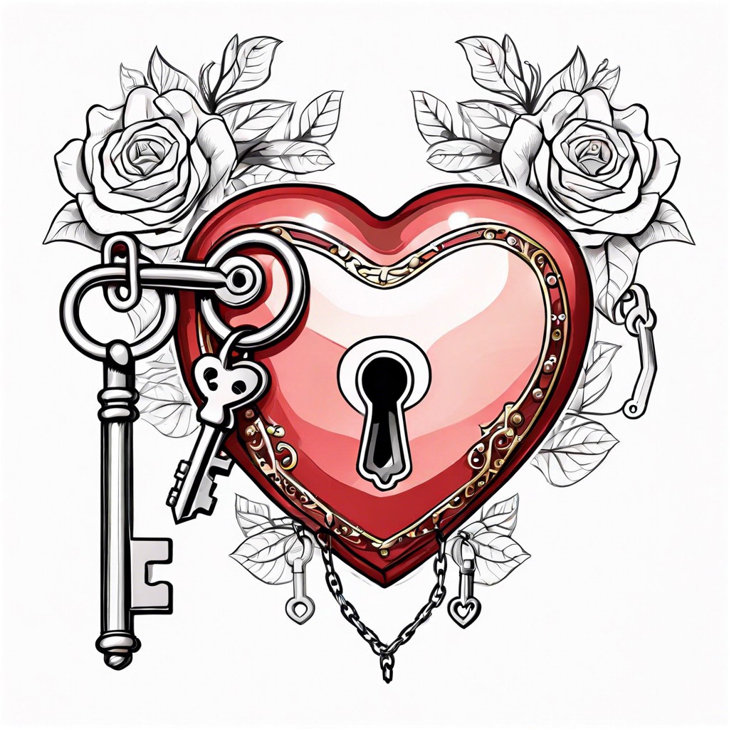 heart shaped lock and key