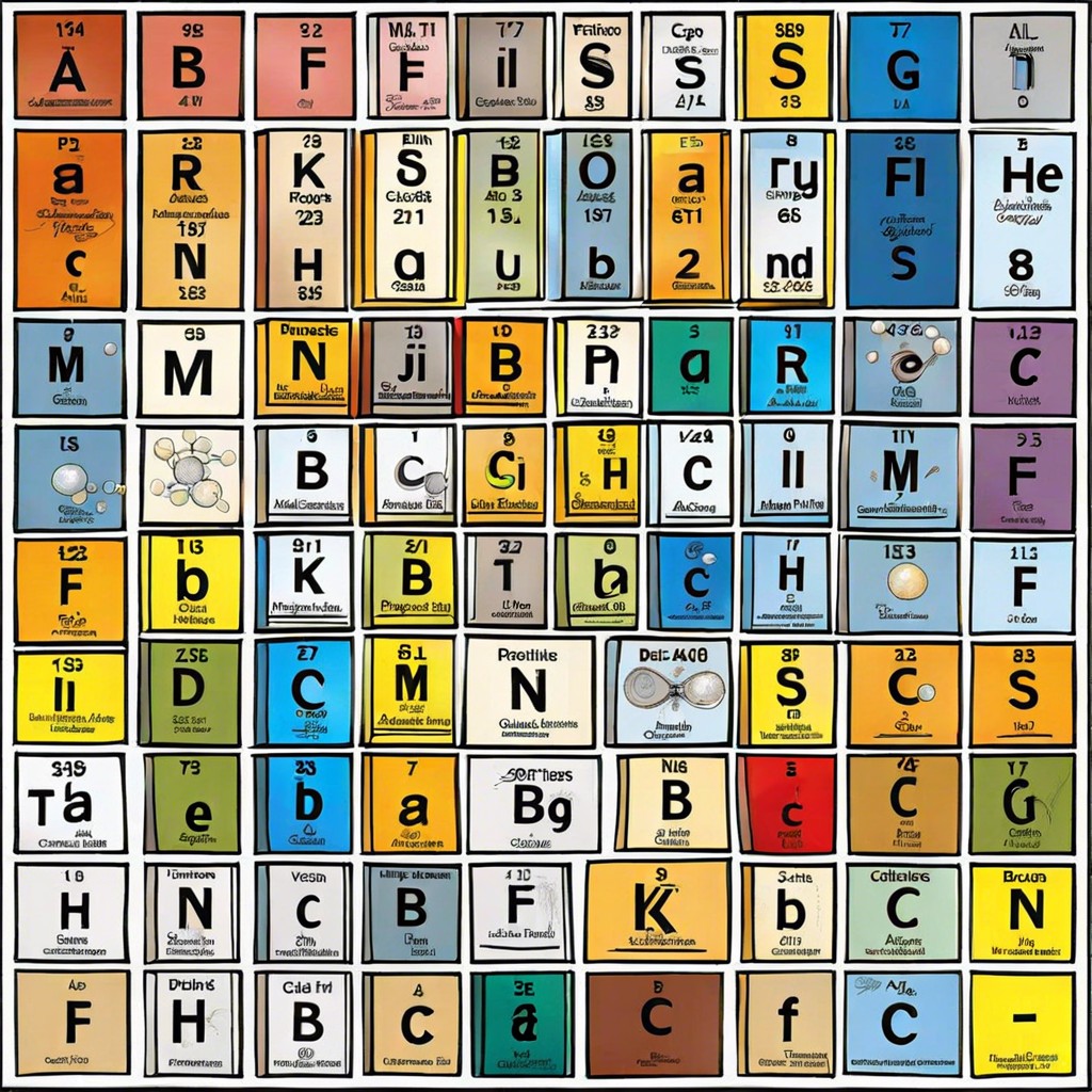 periodic table in creative layout