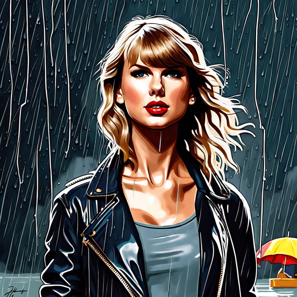 taylor swift during a rainstorm