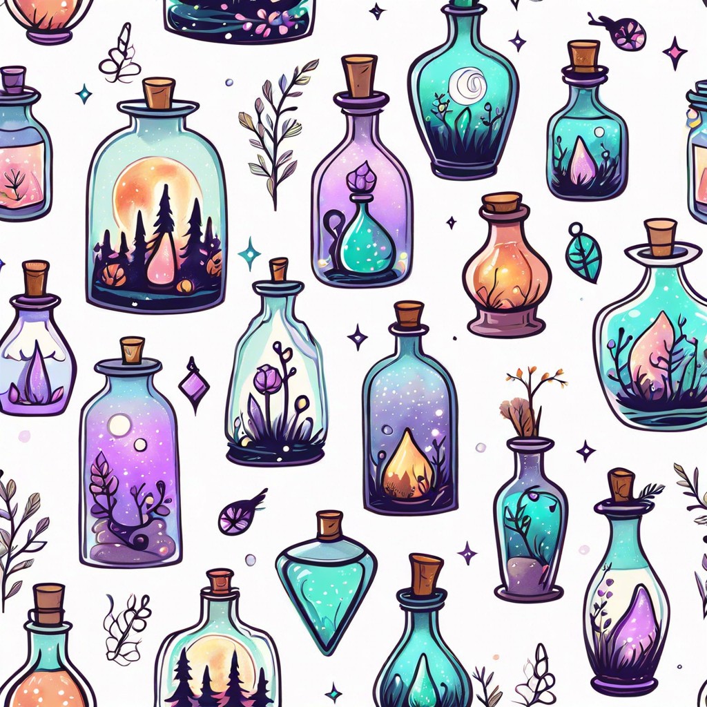 magical potion bottles